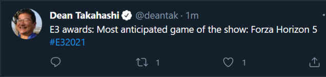 (2) Dean Takahashi on Twitter_ _E3 awards_ Most anticipated game of the show_ Forza Horizon 5 ...png